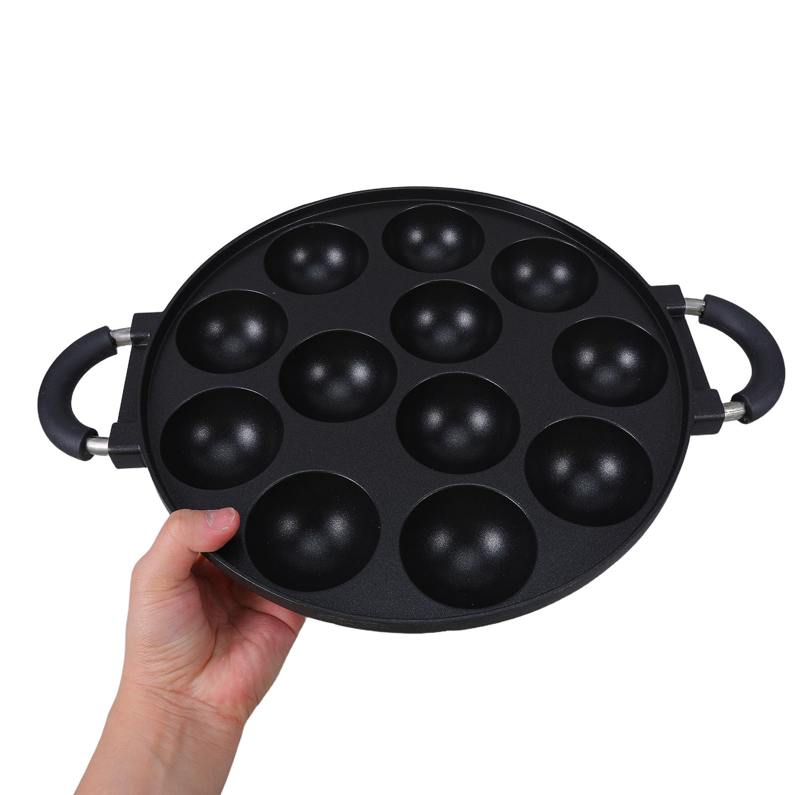 Takoyaki Grill Plate - 12-Hole Japanese Takoyaki Pan Nonstick Octopus